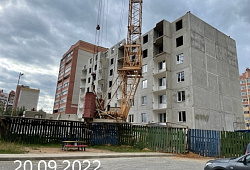 Произведен монтаж шестого этажа